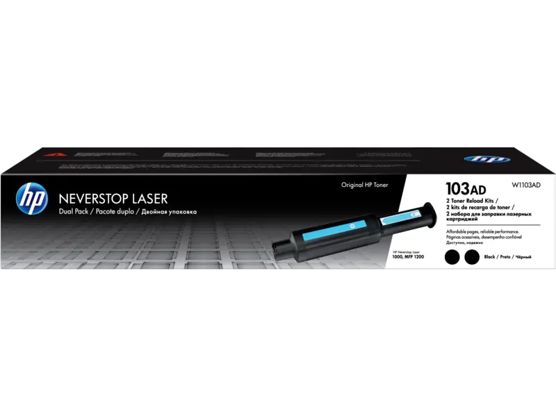 HP 103AD Dual Pack Black Original Neverstop Laser Toner Reload Kit - Image 2