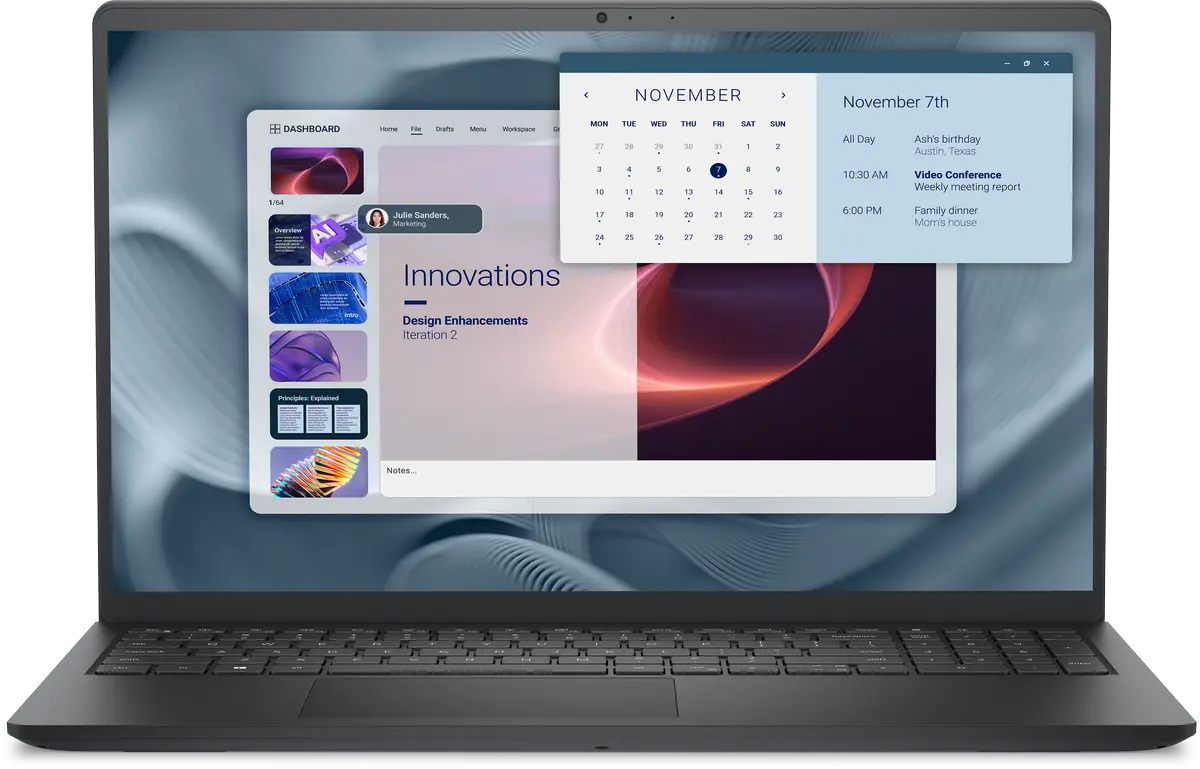 Dell Pro 15 PV15250 Intel Core 3 100U 8GB D5 512GB SSD 15.6" FHD Display DOS Carbon Black